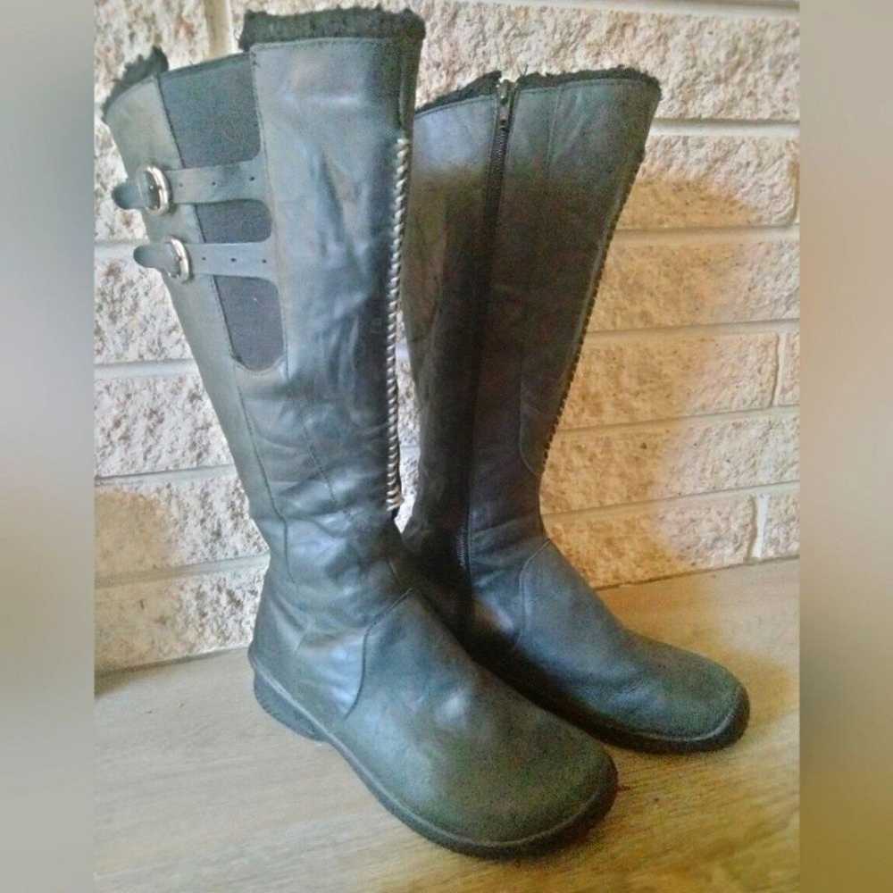 KEEN Bern Knee High Black Boots Womens US 7.5 Lea… - image 1