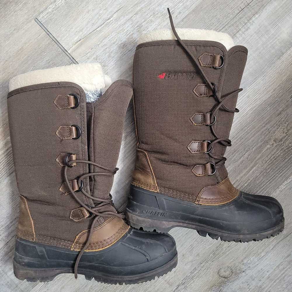 Baffin Snow Boots Ottawa Womens 7 Brown Tall Pola… - image 1