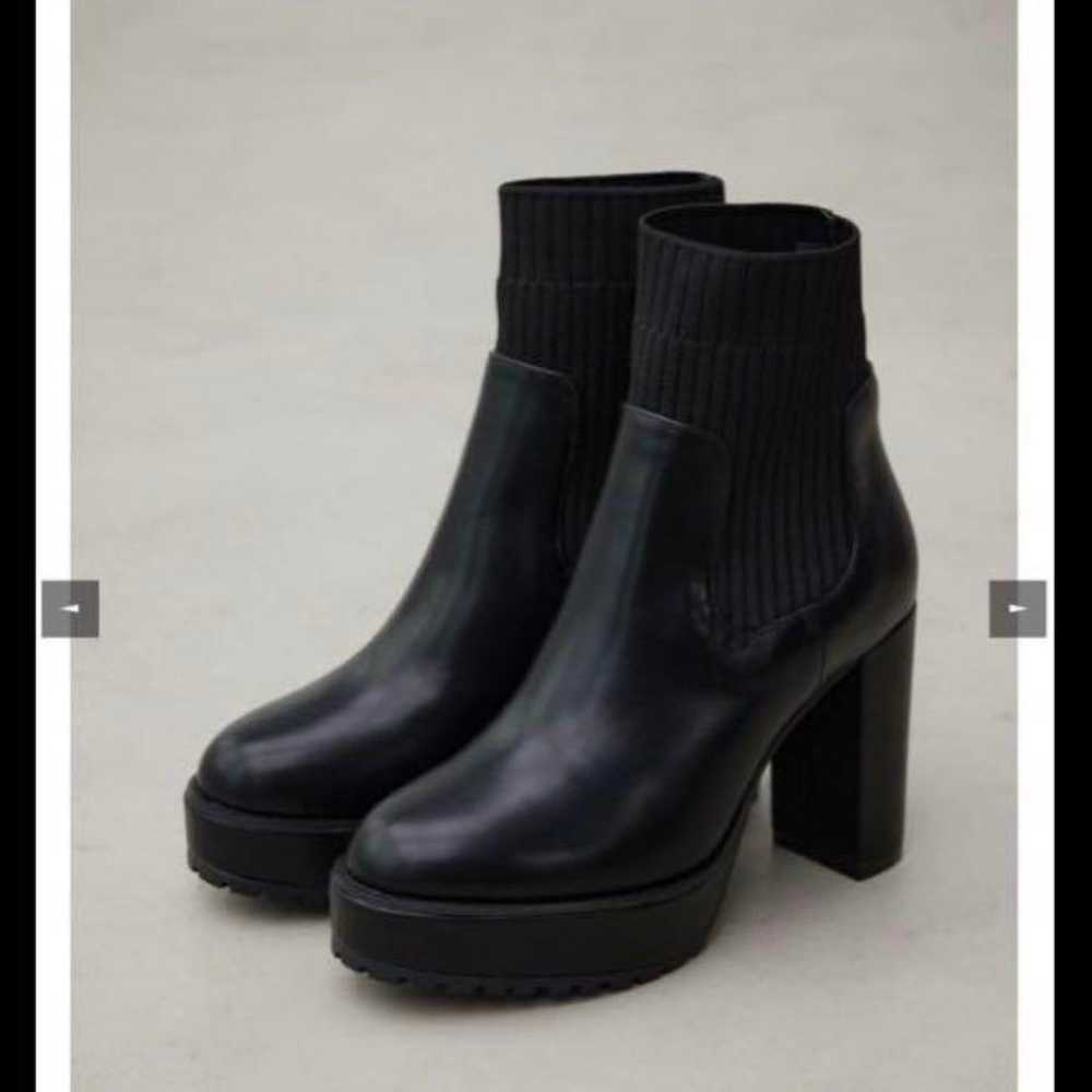 AZUL by moussy Sock Heel Boots Black S - image 1