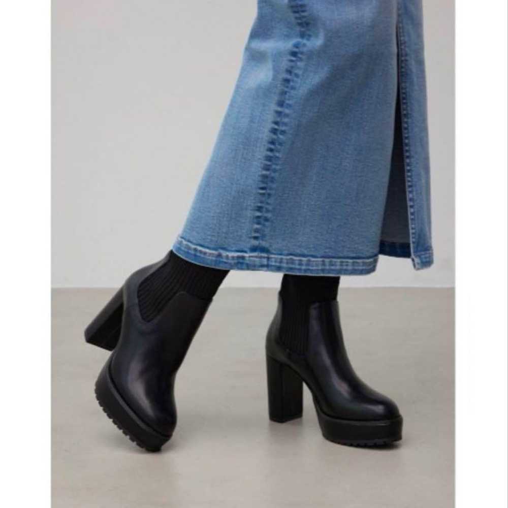 AZUL by moussy Sock Heel Boots Black S - image 2