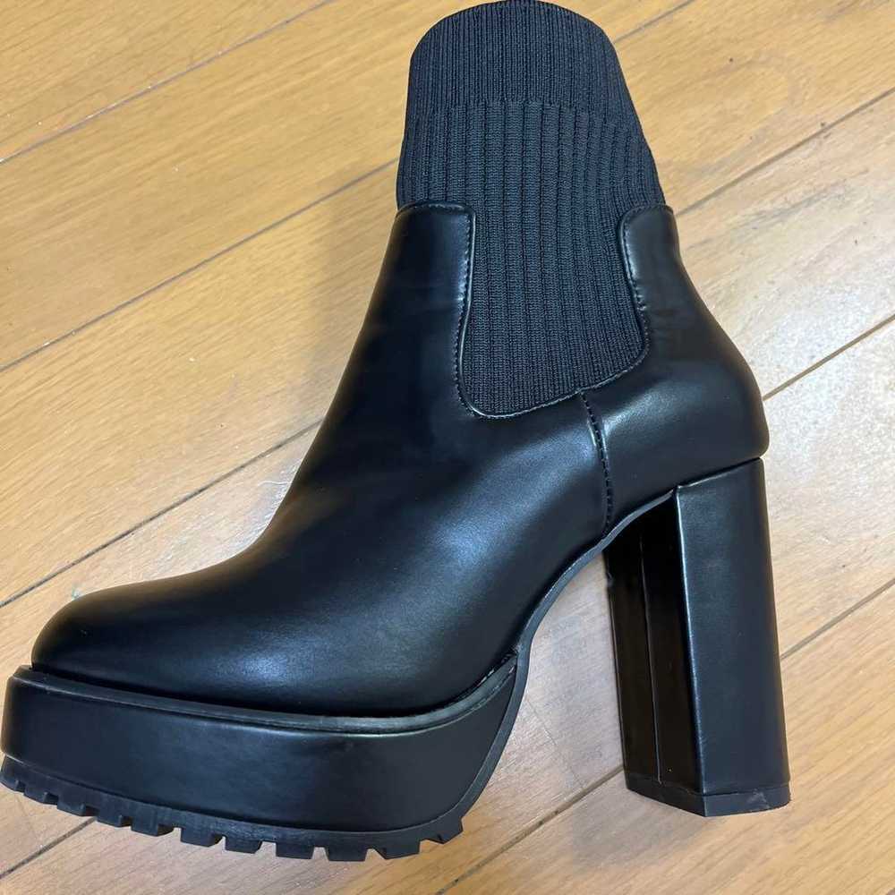 AZUL by moussy Sock Heel Boots Black S - image 5