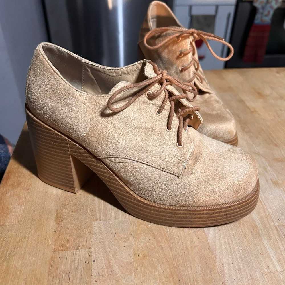 Dirty laundry booties beige sz 8 like new - image 3