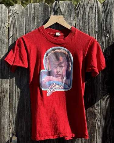 ▪️70’s【DAVID BOWIE】VINTAGE TEE① 1970s David Bowie Blue Cotton Glam T Shirt | eBay