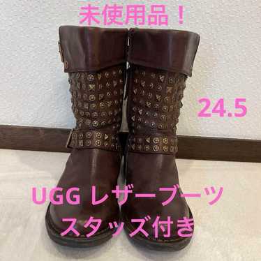 UGG Leather Boots with Studs 24.5cm