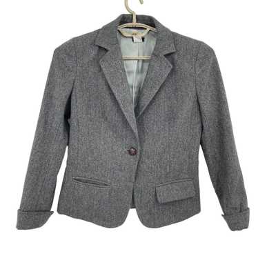 J.Crew J Crew Womens Herringbone Tweed Gray Black 