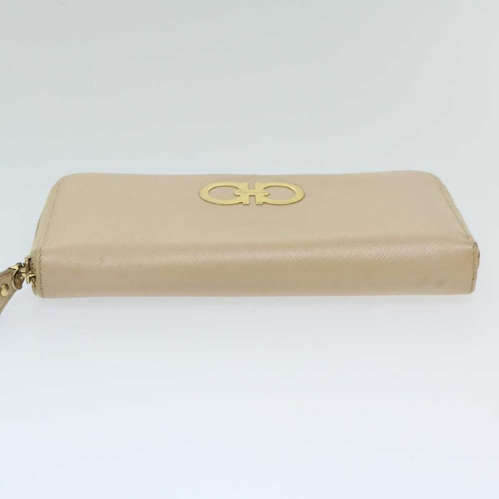 Salvatore Ferragamo Gancini Beige Leather Wallet … - image 3