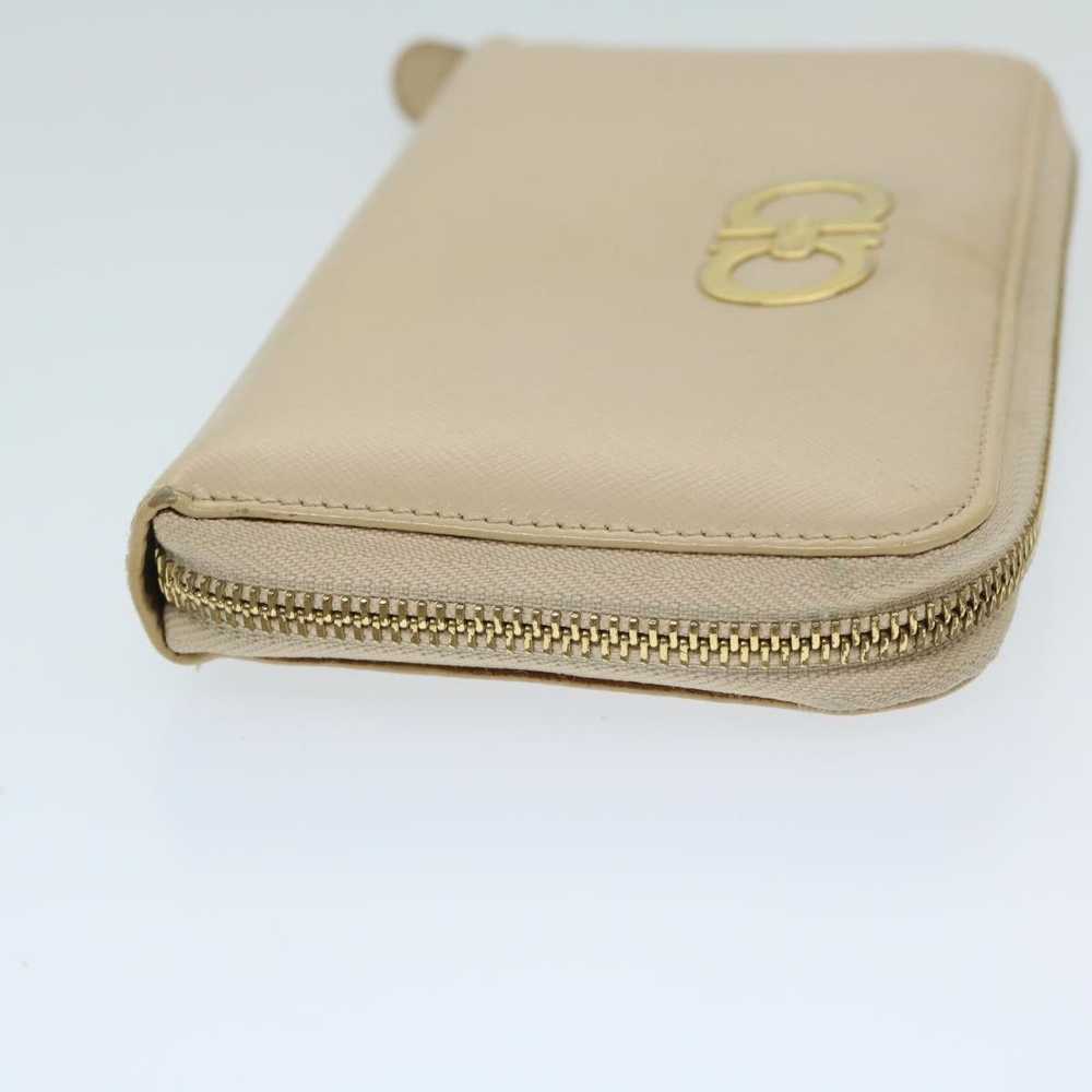 Salvatore Ferragamo Gancini Beige Leather Wallet … - image 7