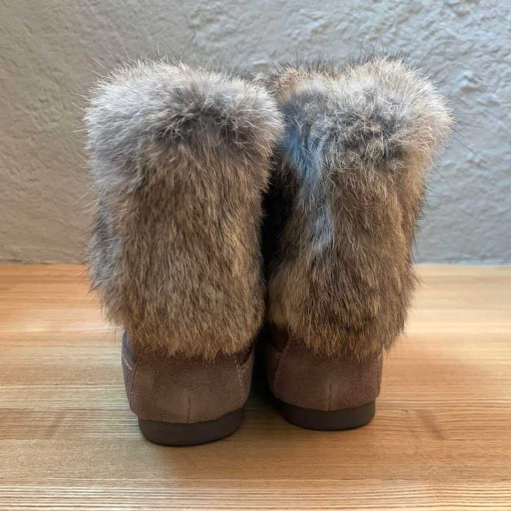 Diana Rabbit Fur Short Boots 38 - image 3