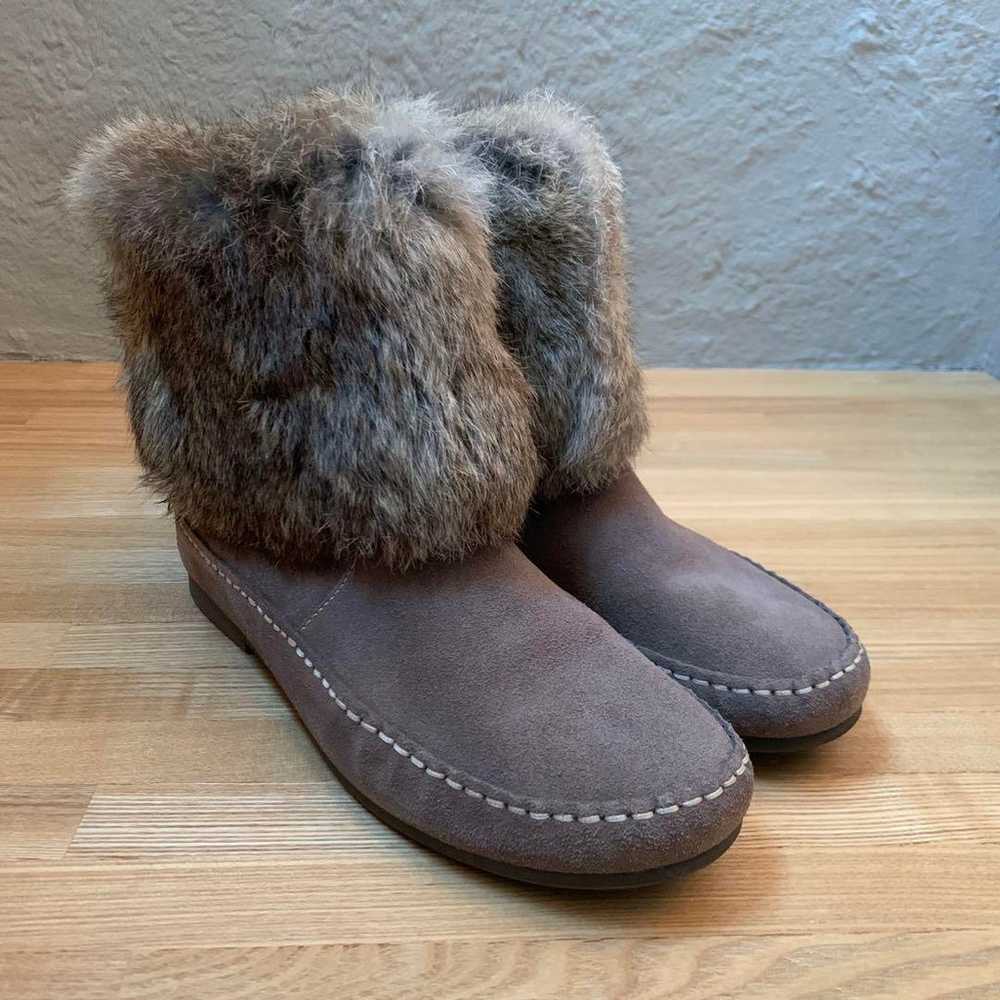 Diana Rabbit Fur Short Boots 38 - image 5