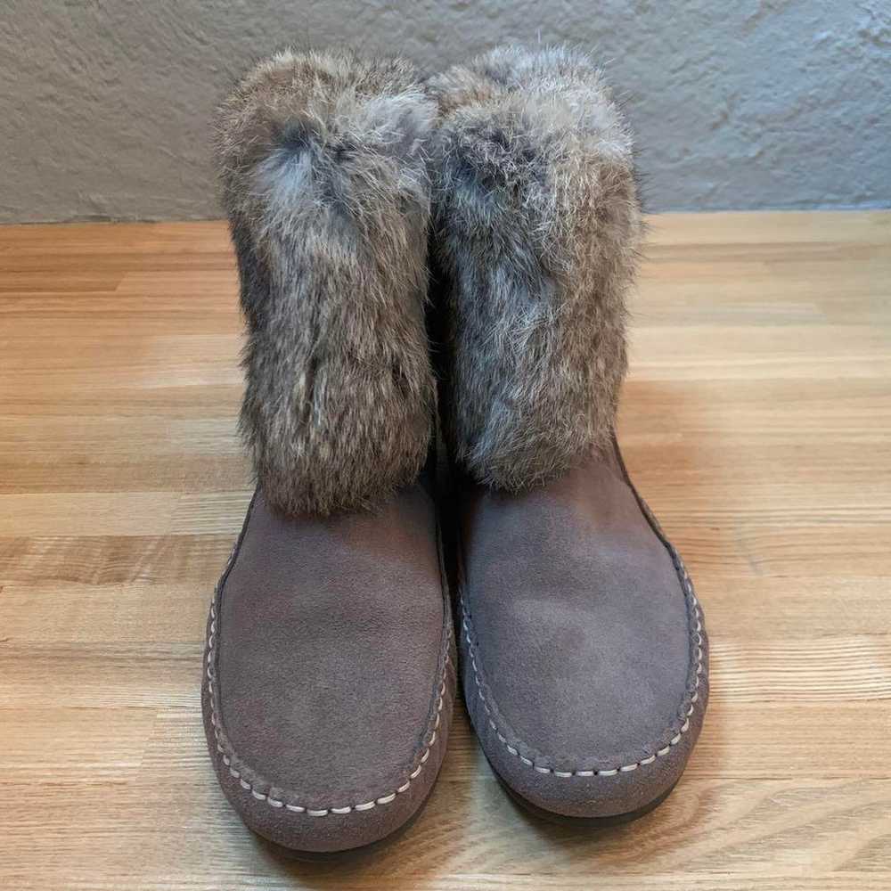 Diana Rabbit Fur Short Boots 38 - image 6