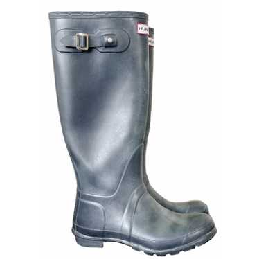 Hunter Original Wellington Rain Boots Grey Size 8 - image 1