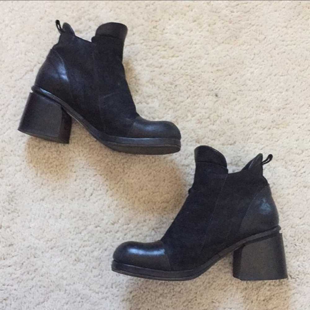 Vintage Leather Mallon Block Heel Boots - image 1