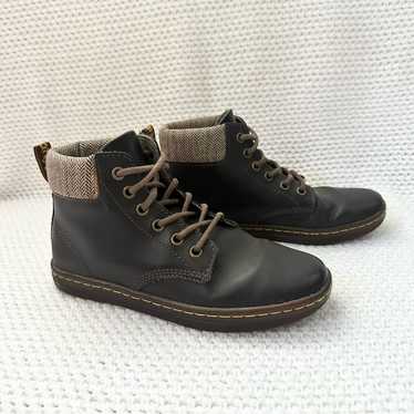 Dr. Martens Maelly Brown Leather Herringbone Ankl… - image 1