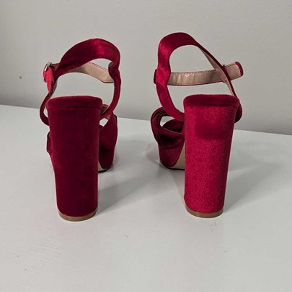 Unique Vintage 1970s Red Velvet Platforms - image 6