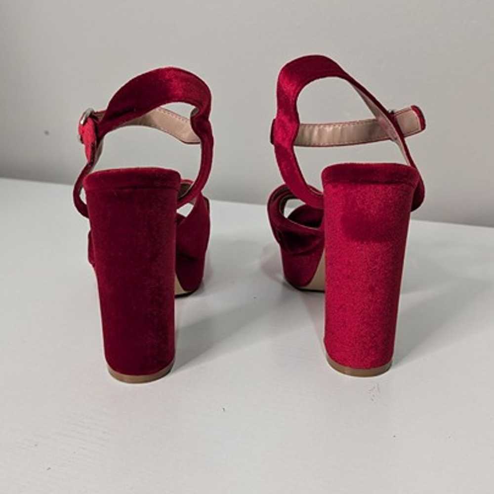 Unique Vintage 1970s Red Velvet Platforms - image 7