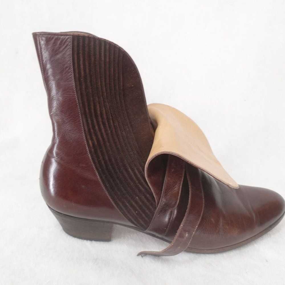 Ferragamo Ankle Boot Womens 7.5B Brown Leather Cr… - image 10