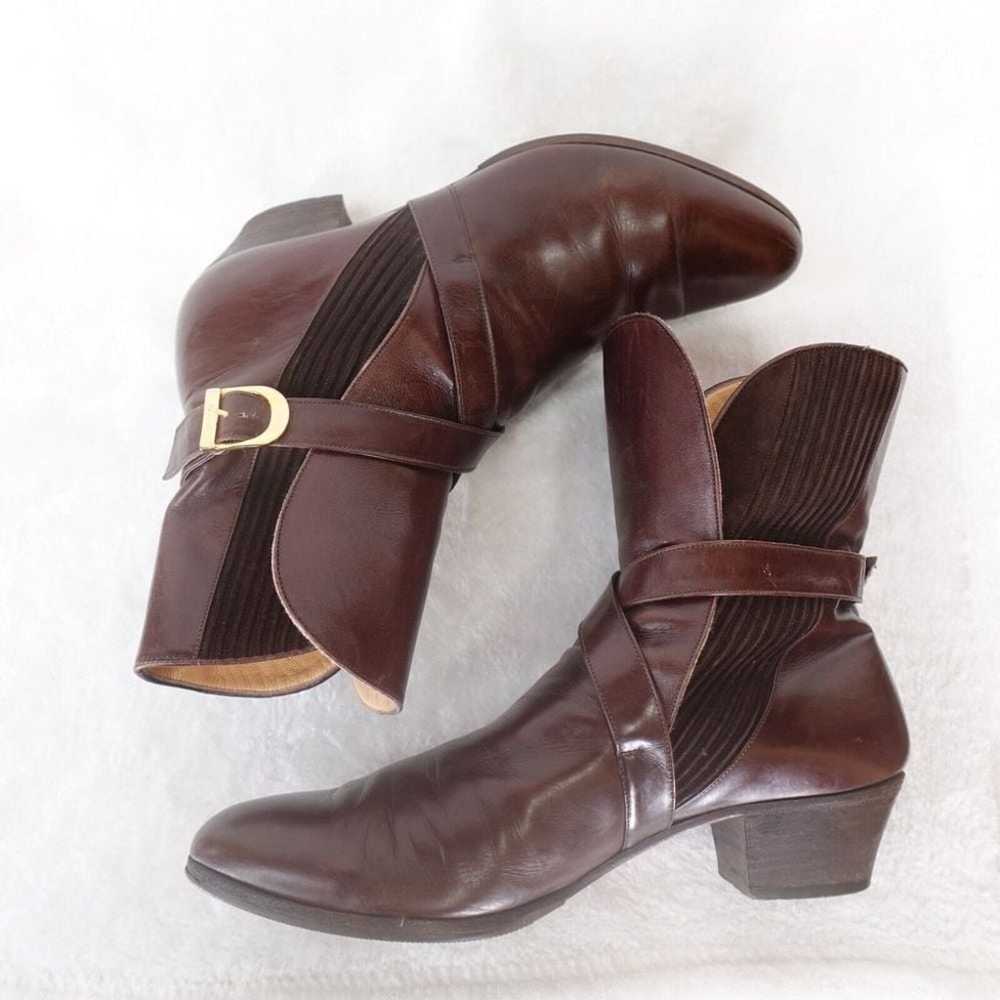 Ferragamo Ankle Boot Womens 7.5B Brown Leather Cr… - image 6