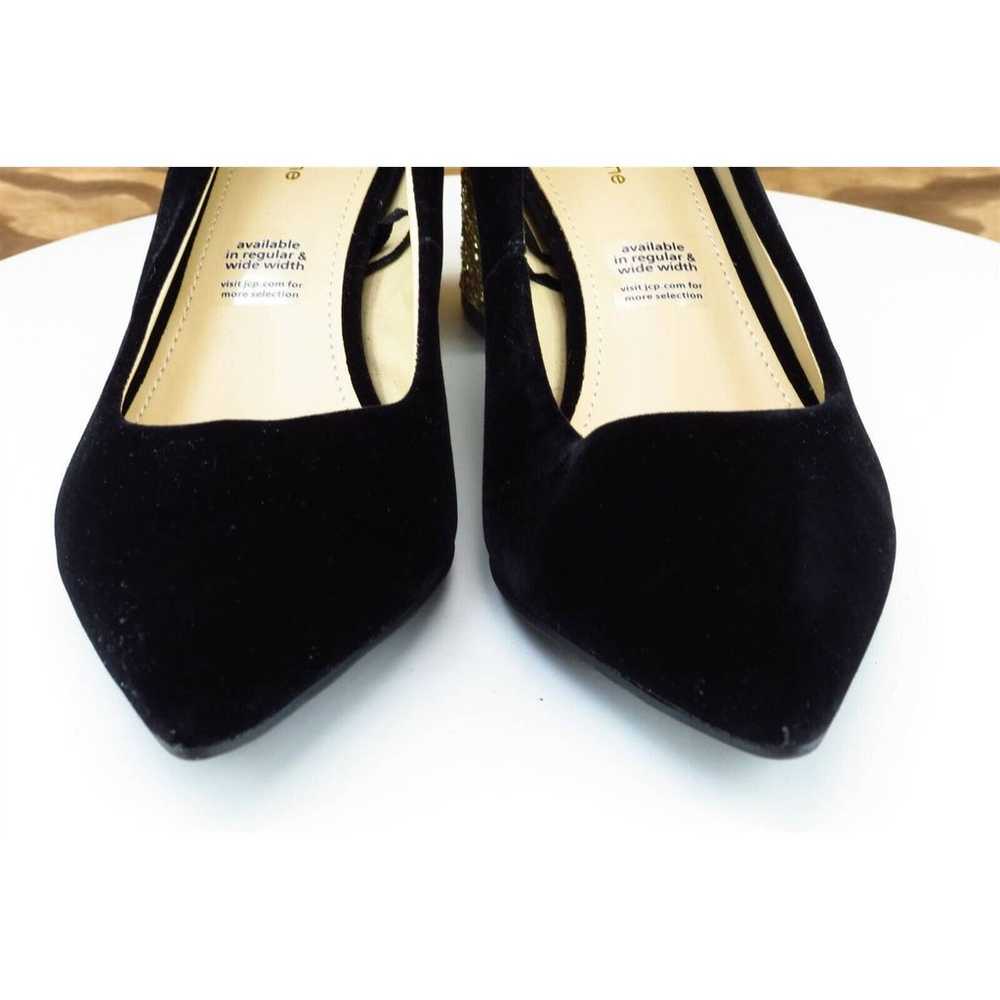 Liz Claiborne Women Sz 6.5 M Black Pump Synthetic… - image 2