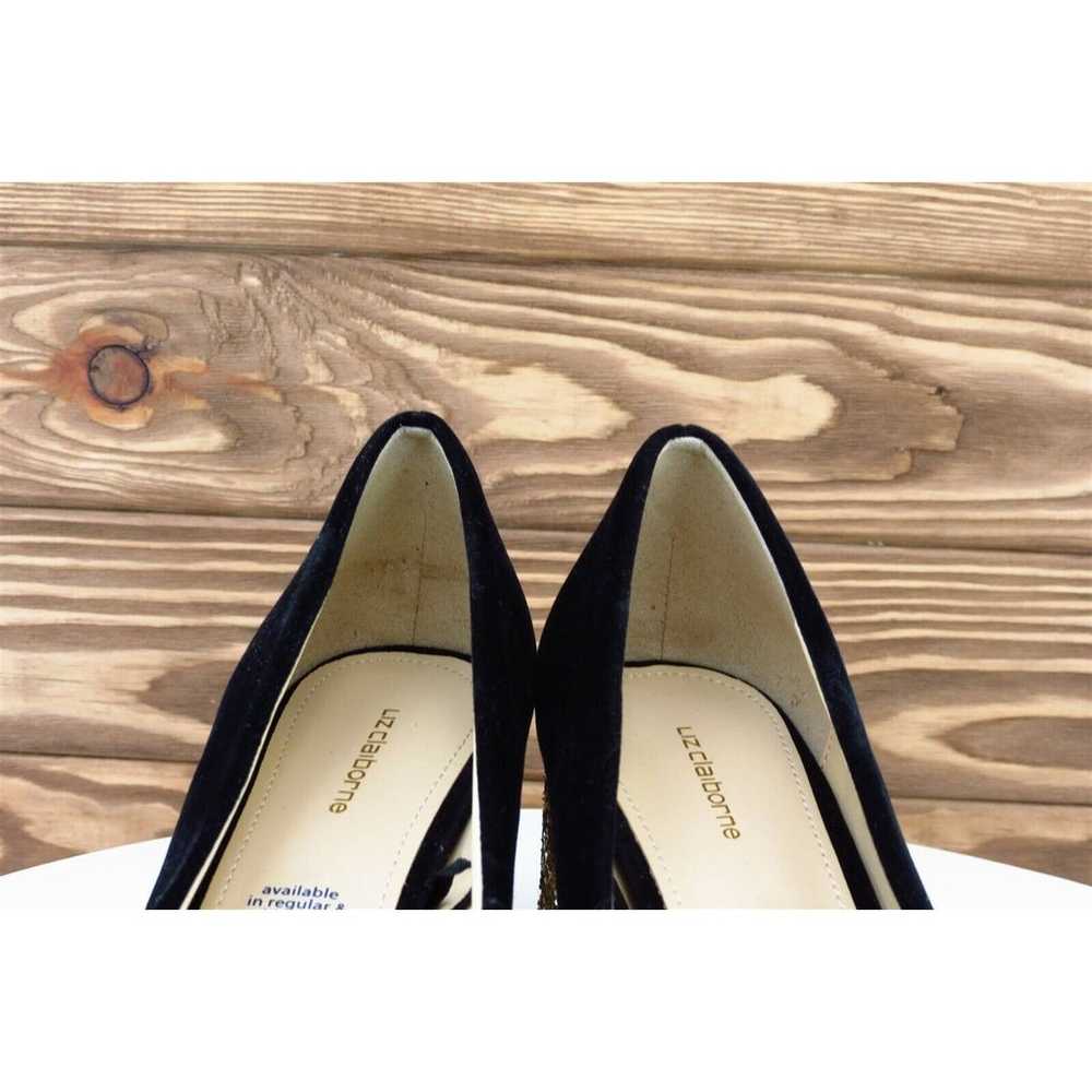 Liz Claiborne Women Sz 6.5 M Black Pump Synthetic… - image 3