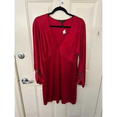 Bcbg Maxazria BCBG MAXazria Red Satin Rhinestone D