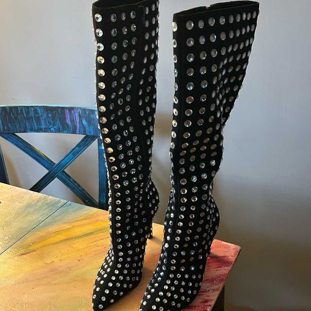 Gianni Bini Aimee Oversized Rhinestone Tall Boots - image 10