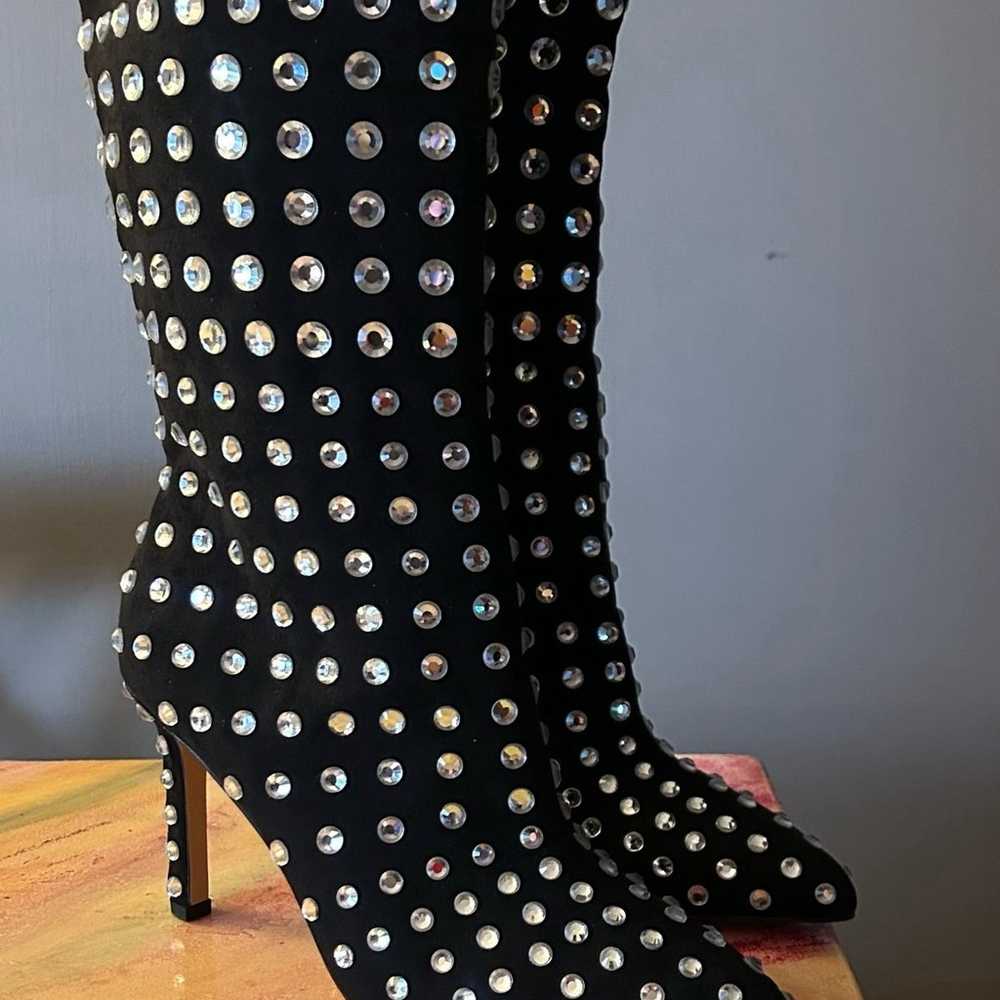 Gianni Bini Aimee Oversized Rhinestone Tall Boots - image 5