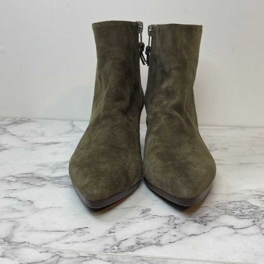 Stuart Weitzman Khaki Green Suede Booties 5 - image 3