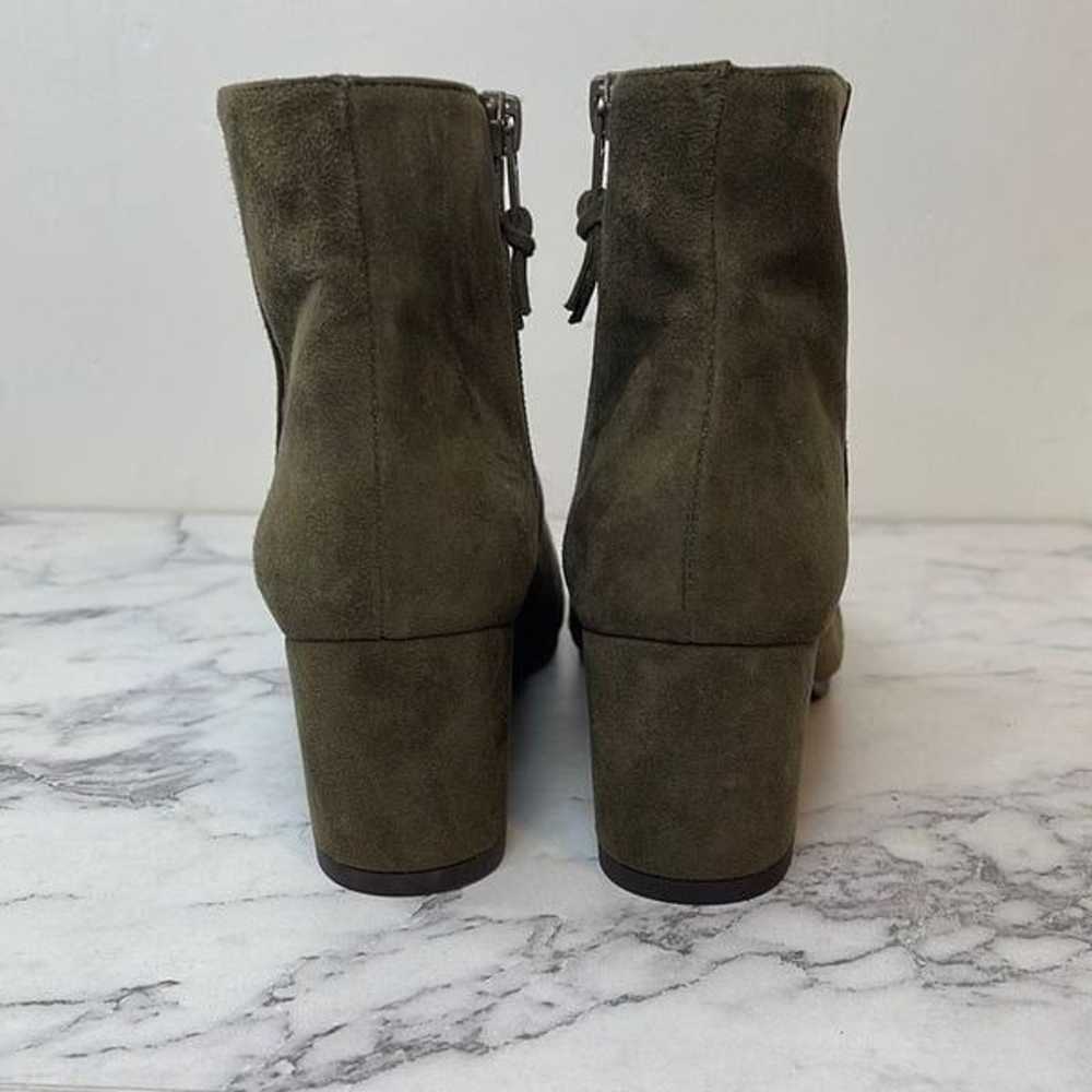 Stuart Weitzman Khaki Green Suede Booties 5 - image 4