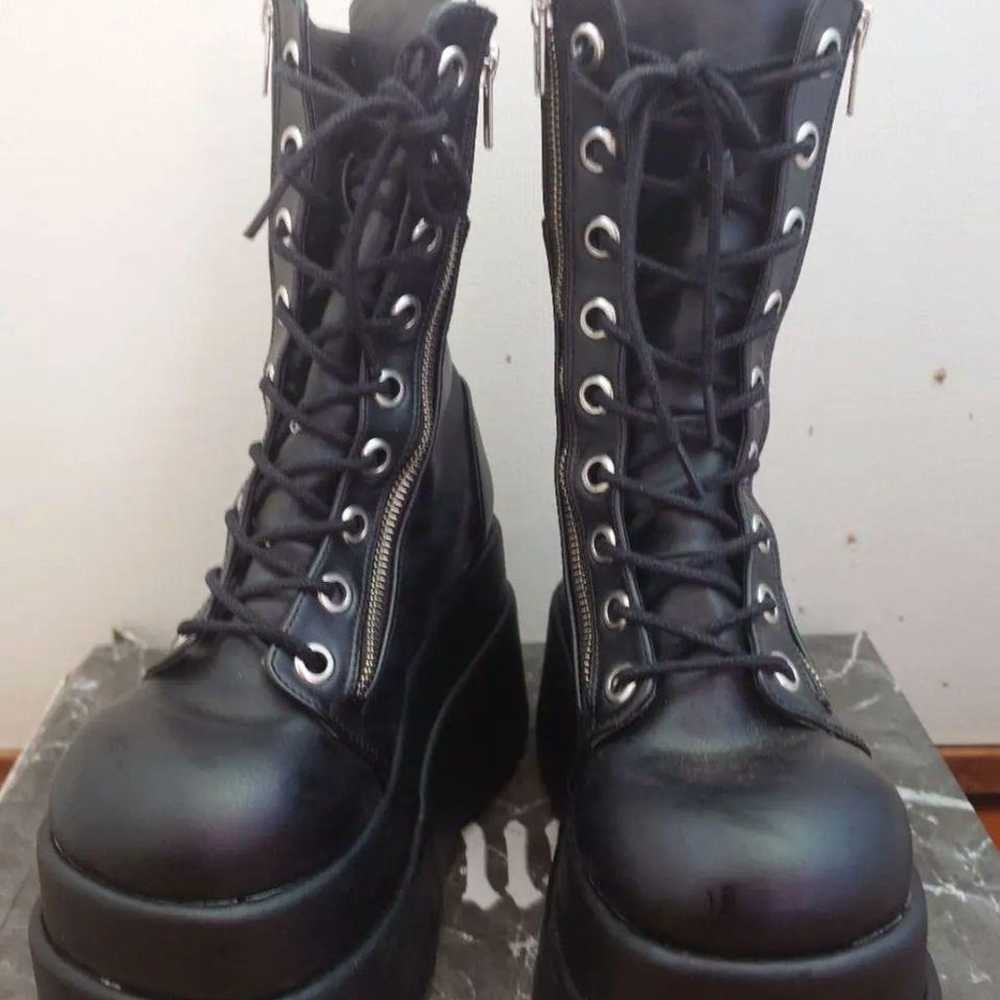 Demonia Thick-soled Lace-up Boots 23.5cm - image 2