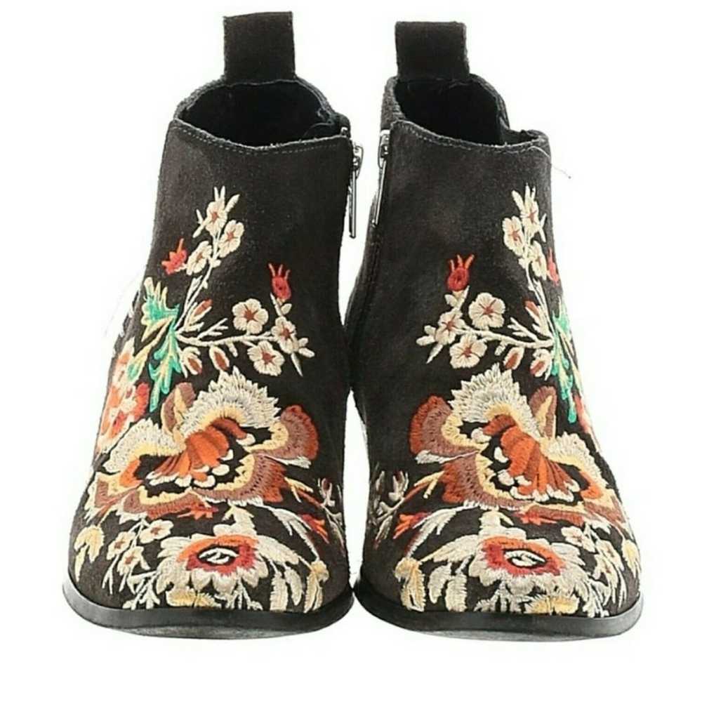 JOHNNY WAS Sammi suede leather embroidered ankle … - image 2