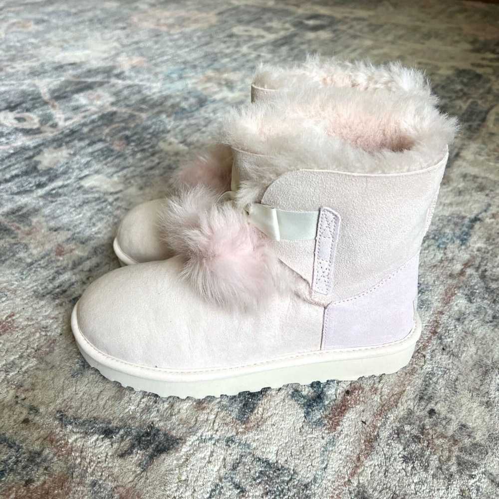 Womens UGG Boots Seashell Baby Pink Gita Bow Mini… - image 10