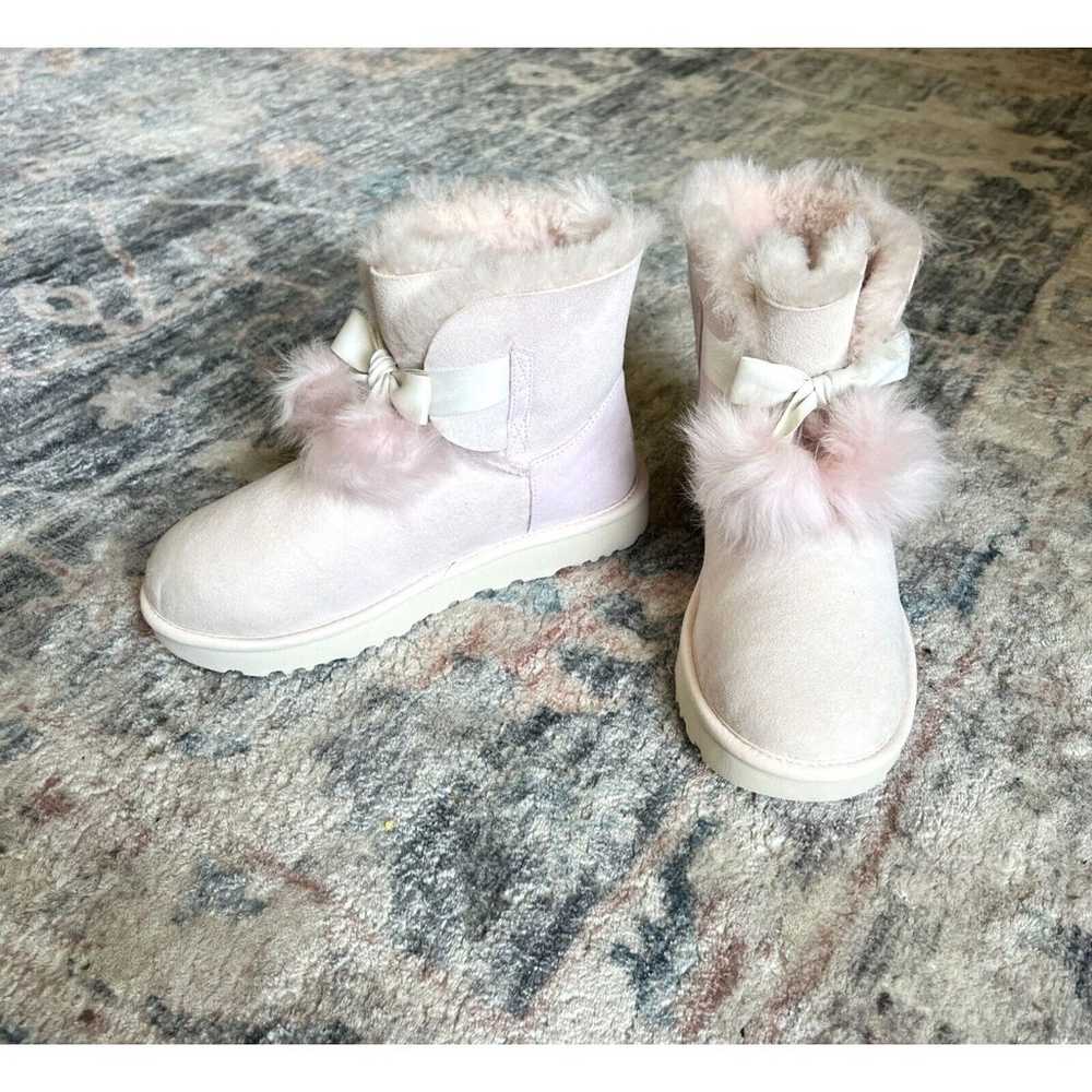 Womens UGG Boots Seashell Baby Pink Gita Bow Mini… - image 3