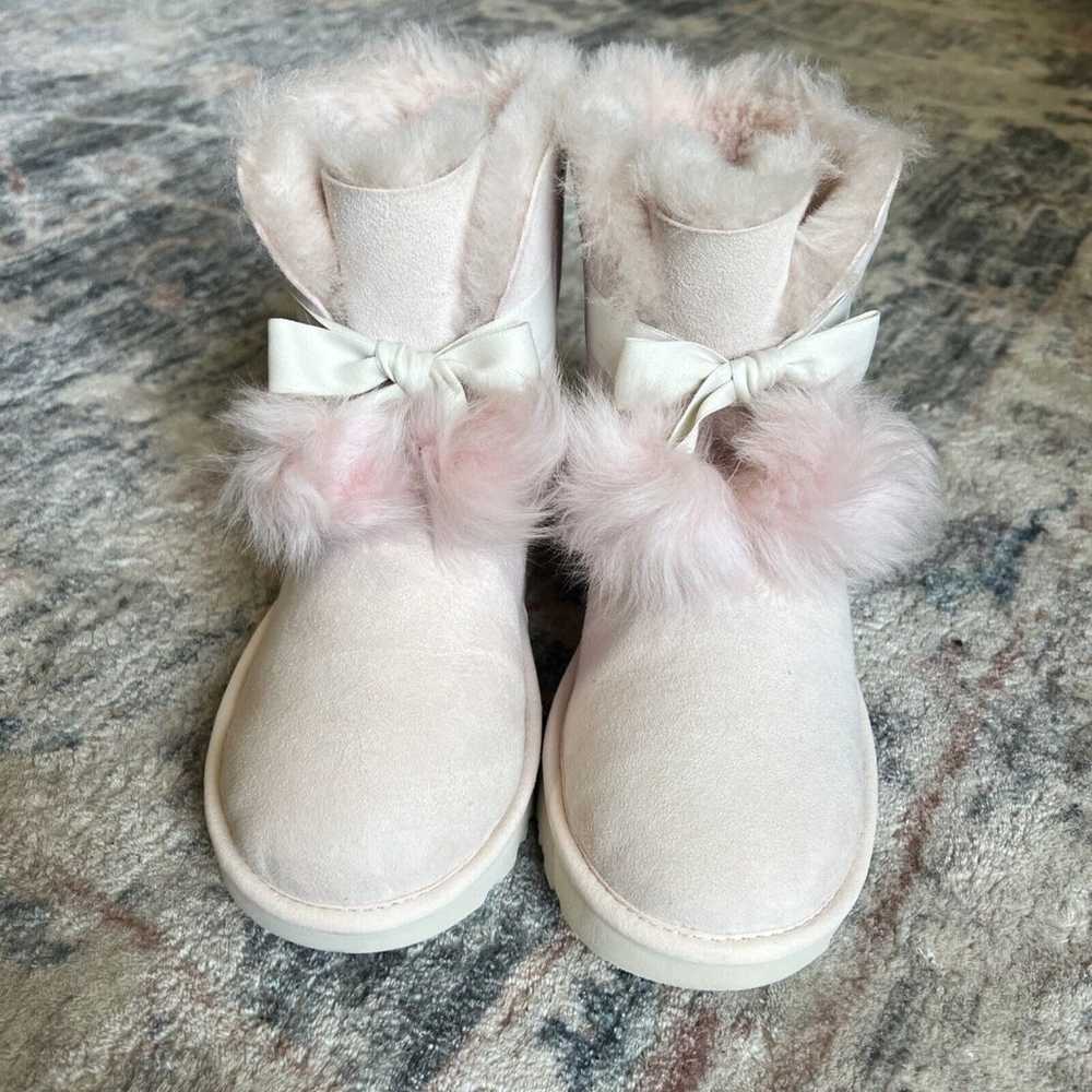 Womens UGG Boots Seashell Baby Pink Gita Bow Mini… - image 5