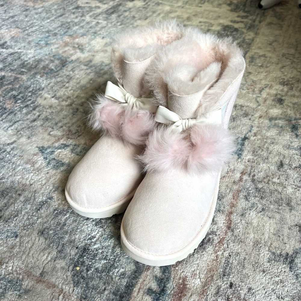 Womens UGG Boots Seashell Baby Pink Gita Bow Mini… - image 7