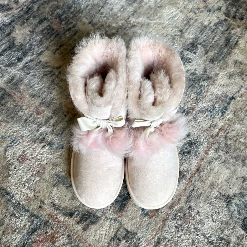 Womens UGG Boots Seashell Baby Pink Gita Bow Mini… - image 8