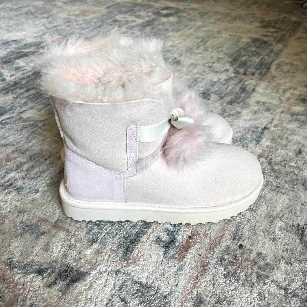 Womens UGG Boots Seashell Baby Pink Gita Bow Mini… - image 9