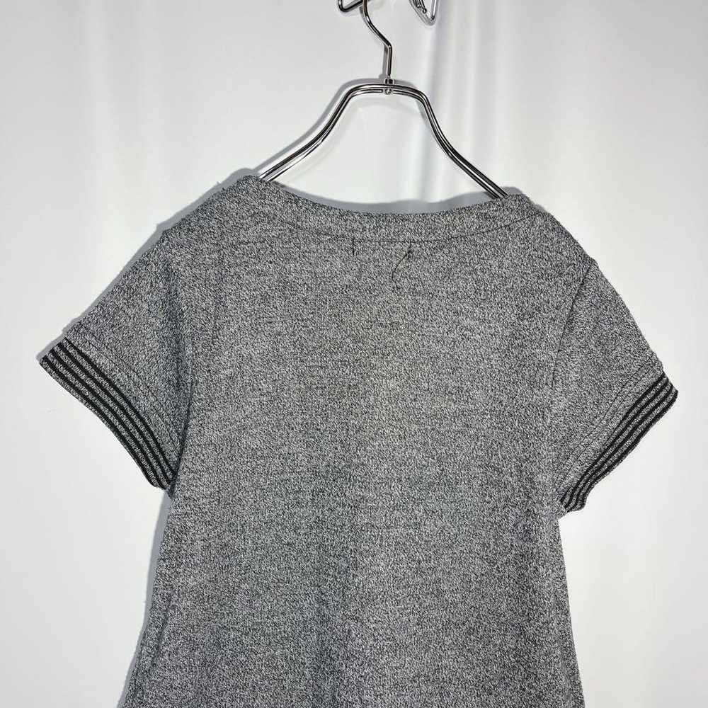 Grey short-sleeved cut-and-sew sweat knit loose a… - image 7