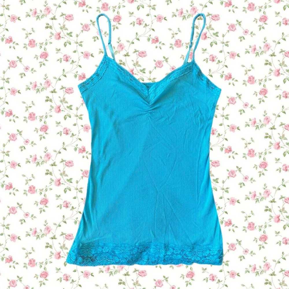 blue lace tank top - image 1