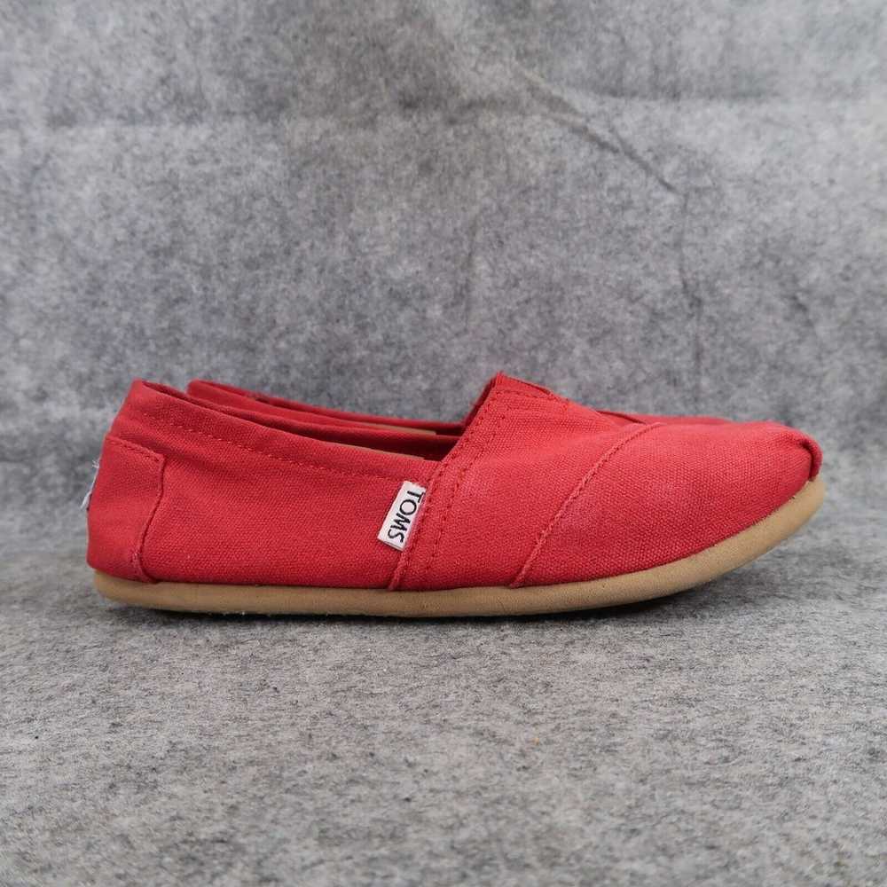 Toms Shoes Womens 7 Flats Slip On Casual Canvas R… - image 2