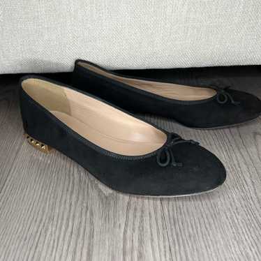 Flats J.Crew black suede ballerina flats size 6.5