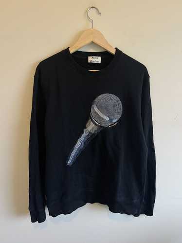 Acne Studios Acne Studios Black Printed Logo Sweat