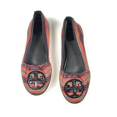 Tory Burch Raymond Canvas Striped Flats - image 1