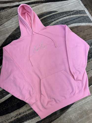 Balenciaga BeBe Rhinestone Hoodie Baby Pink Oversi