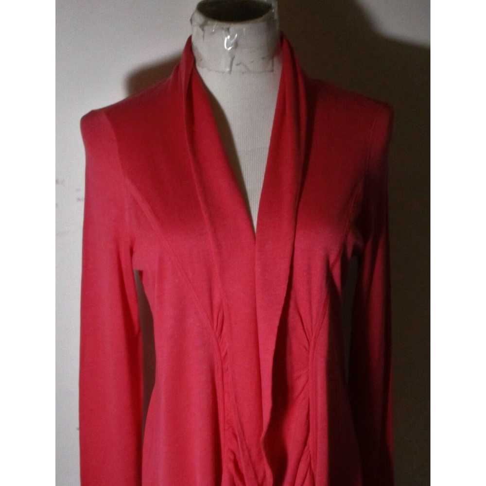 Pinko Coral Pink Silk Tunic Cardigan Sweater by M… - image 2