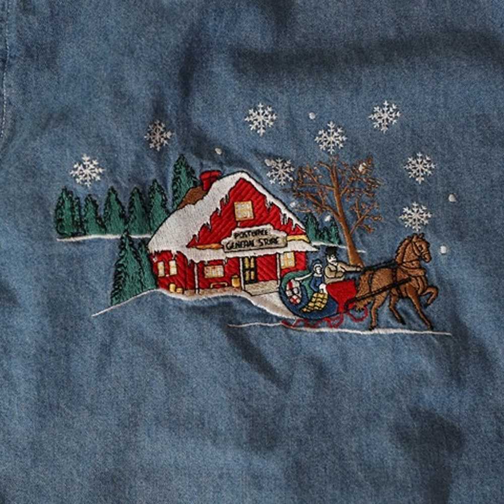 Bobbie Brooks Woman Vintage Christmas Embroidered… - image 3