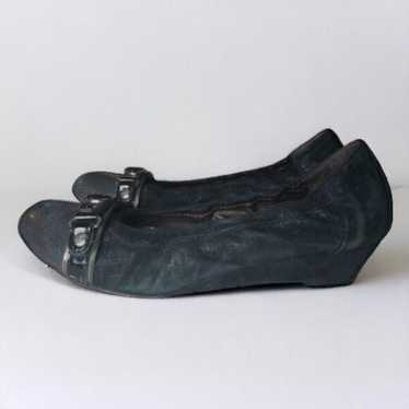 AGL Demi-Wedge Snake Cap Toe Ballet Flat