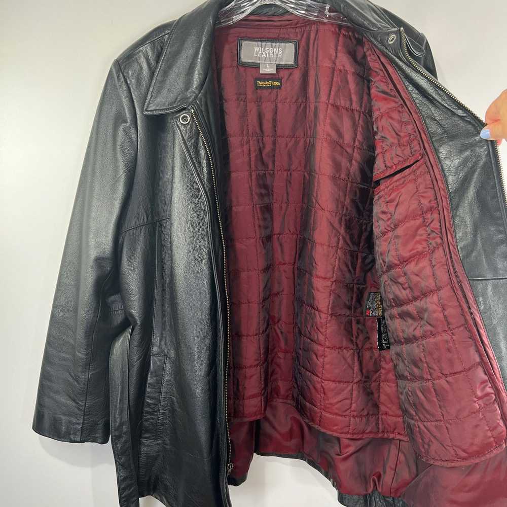 Wilsons Leather Wilsons Leather Belted Jacket Bla… - image 4