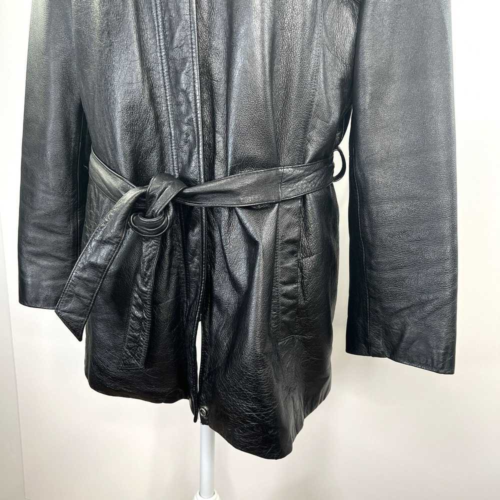 Wilsons Leather Wilsons Leather Belted Jacket Bla… - image 8