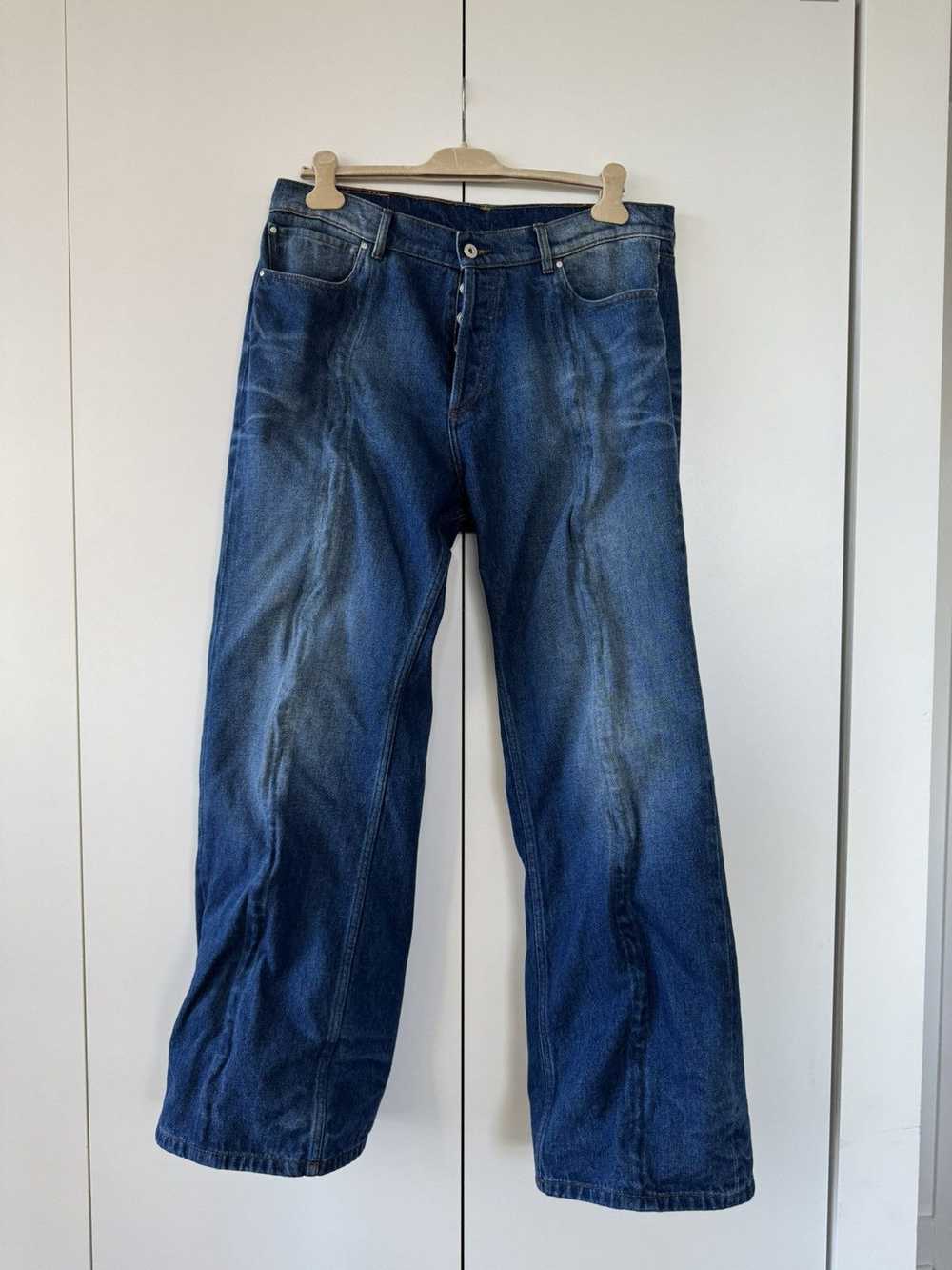 Y/Project SS22 SSENSE Navy Acid Wash Wire Jeans 36 - image 7