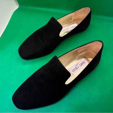 Jimmy Choo WHEEL Flat Shoes Suede Black